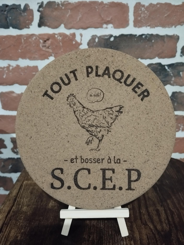 Dessous de plat en liège, diamètre 19 cm - OSS117