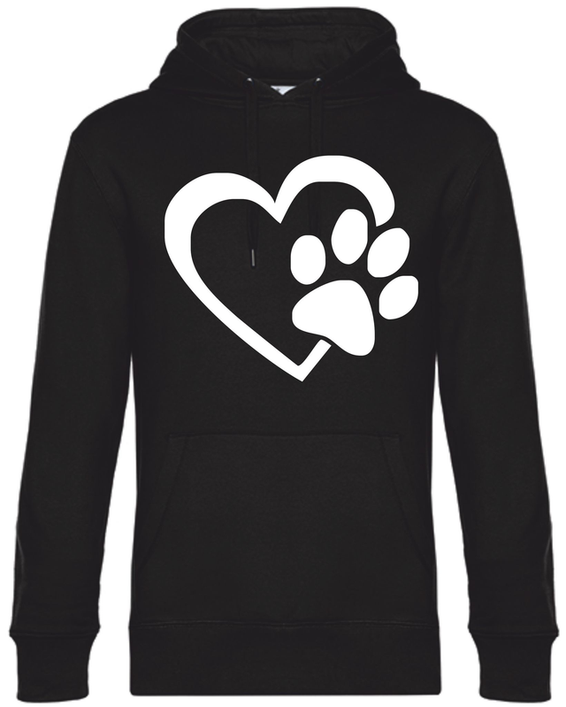 Hoodie Hundepfote + Herz