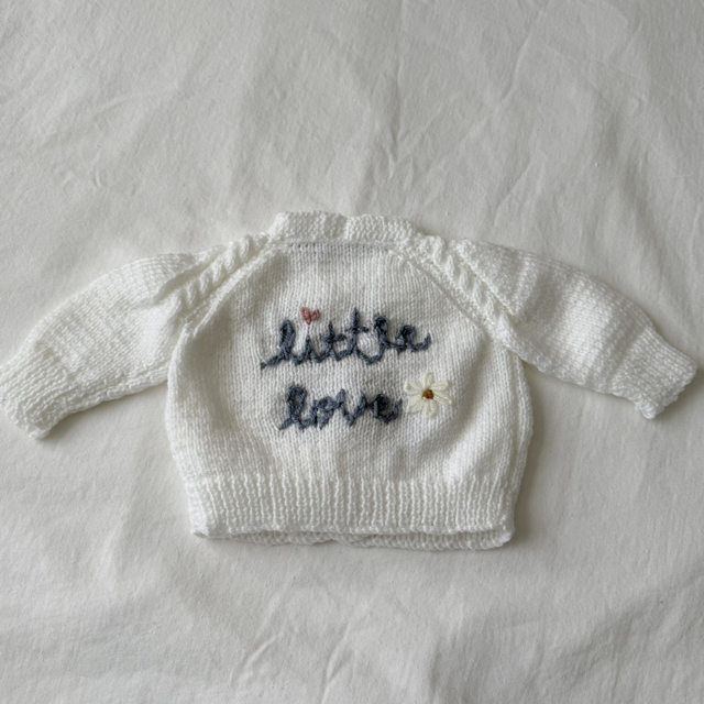 Little love embroidered knitted cardigan