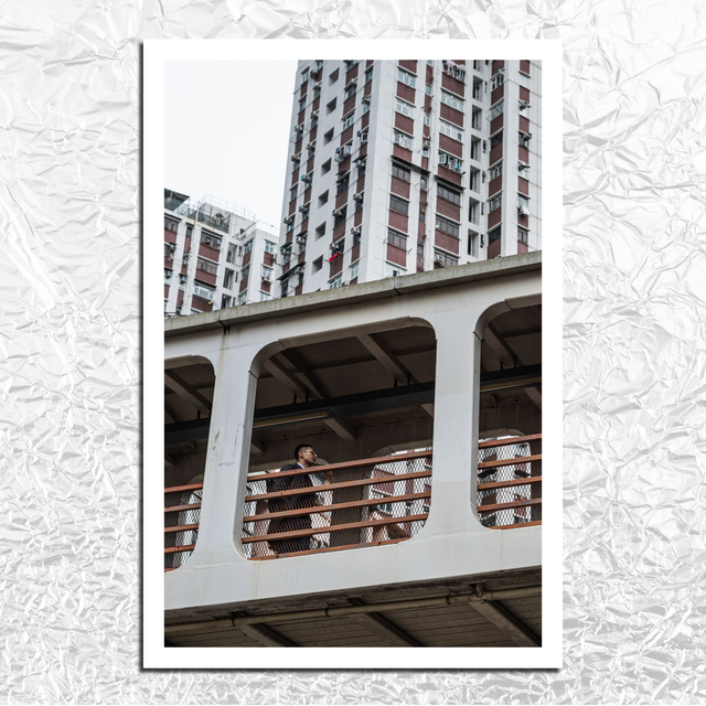 Tirage 20x30 &quot;l&#039;homme et les buildings&quot;