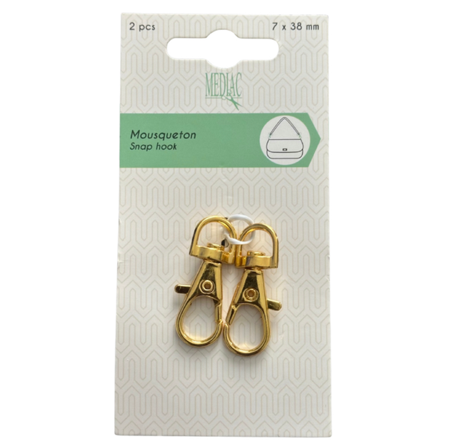 Mousquetons métalliques Dorés x2 