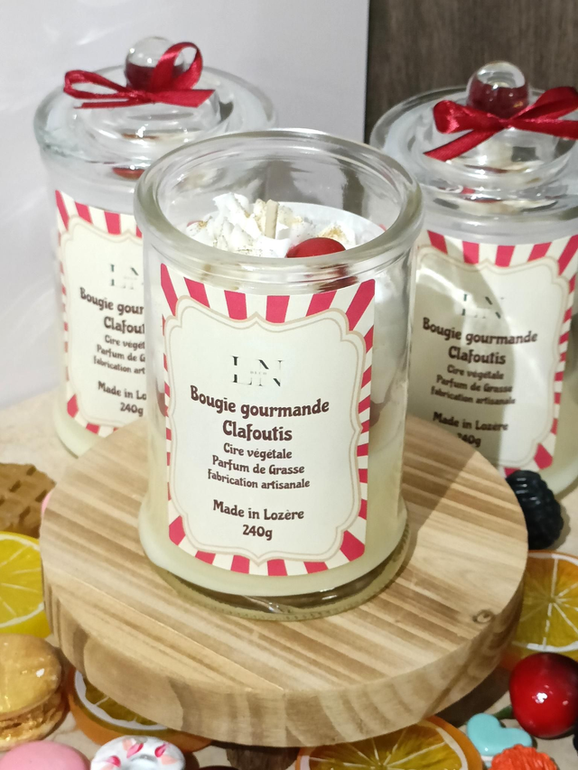 Bougie bonbonnière gourmande clafoutis