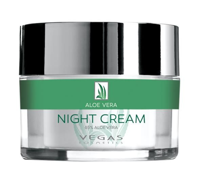 Aloë Vera Nachtcrème 50 ml – met 65% verse bladgel