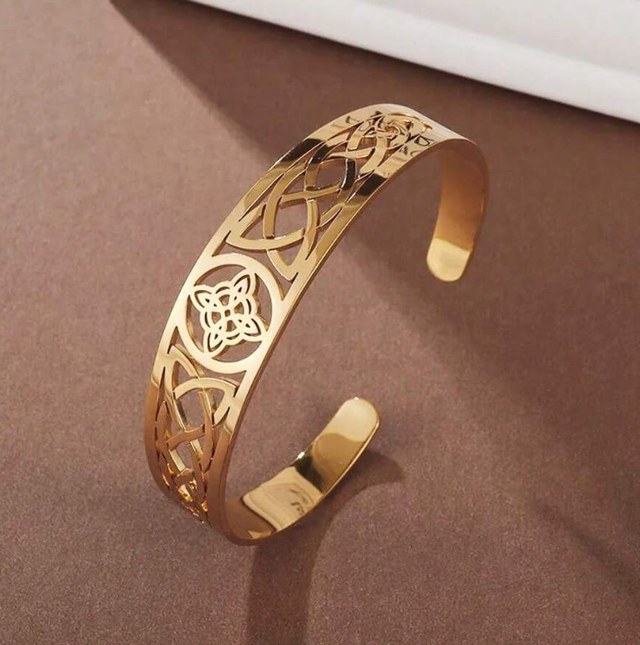 Bracelet nœud Celtique doré mixte