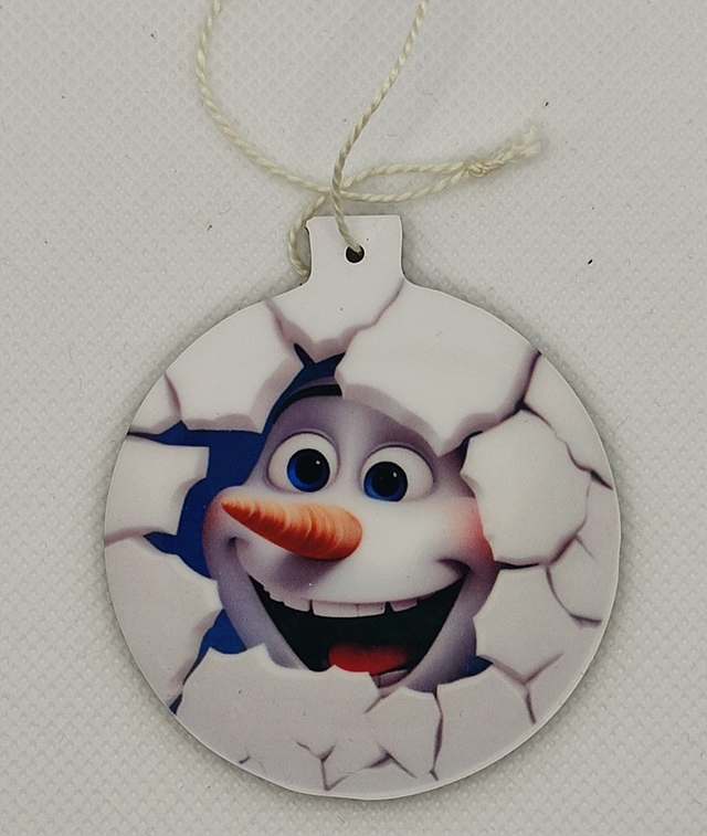 Décoration de Noël à suspendre en MDF forme boule de noël