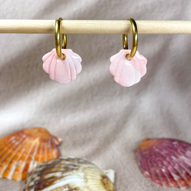 Coquillages rose nacré - sans créoles