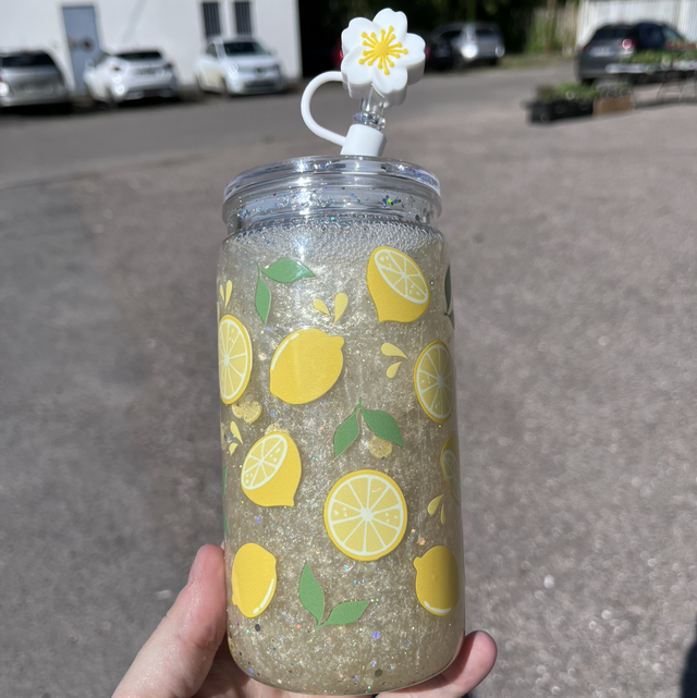 Gobelet boule à paillettes   Citron 