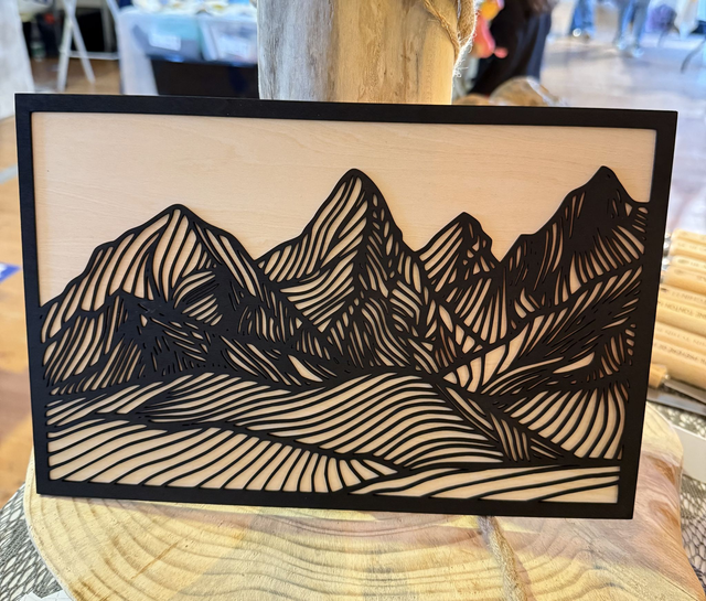 Tableau bois montagne