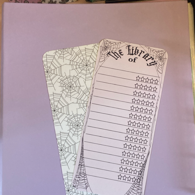 Book Review Bookmark Spiderwebs