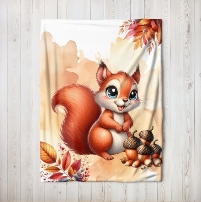 Couverture personnalisé Ecureuil