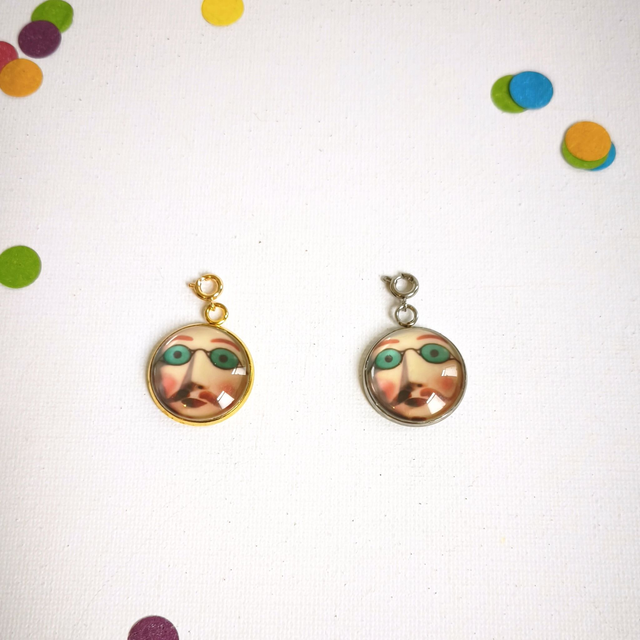 Charm’s Carnaval – Acier inox et verre –  interchangeable – Bijou personnalisable  