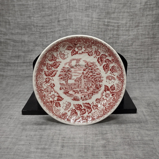 Barratts | Schoteltje (diameter 14,5 cm | hoogte 2,5 cm) met &#039;Elizabethan&#039; motief in roze kleur | Vintage