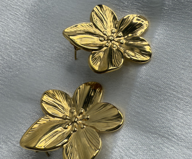 Orecchini Fiori in acciaio inossidabile antiossidanti