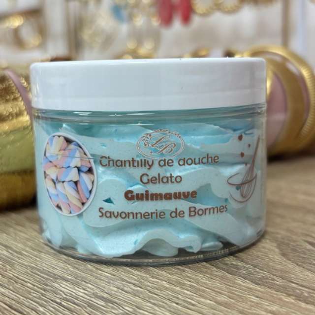 Chantilly de douche guimauve
