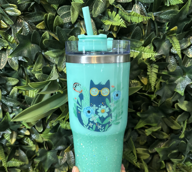 650ml Cat Glitter Cup