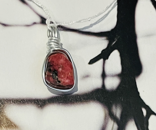 Pendentif rhodonite 