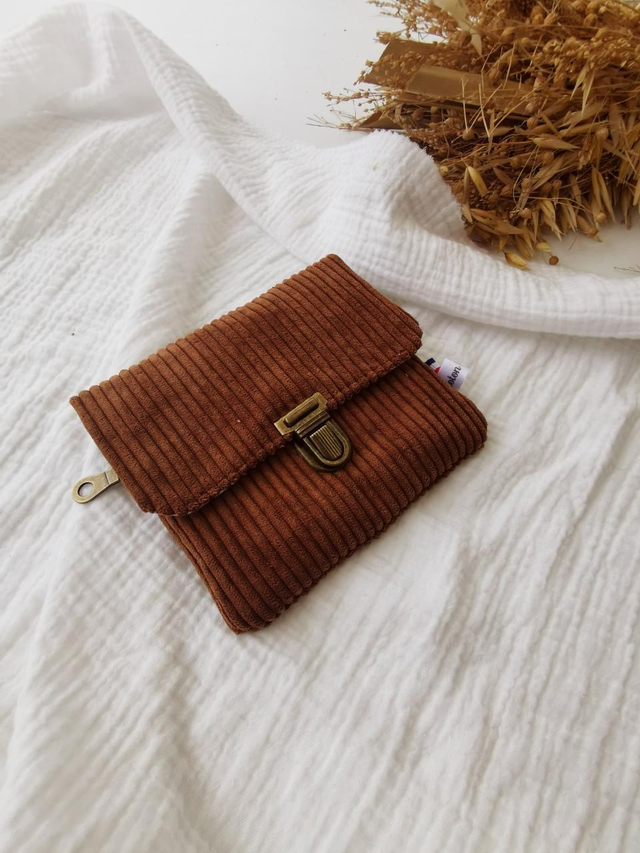 Portefeuille JIMMY velour noisette