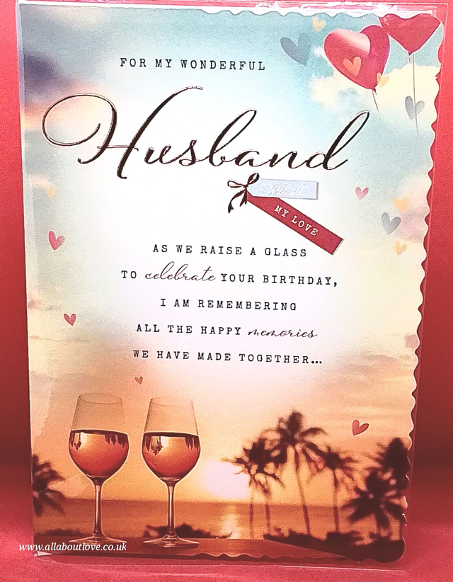 Husband Birthday Card Stunning Design Quality Card 