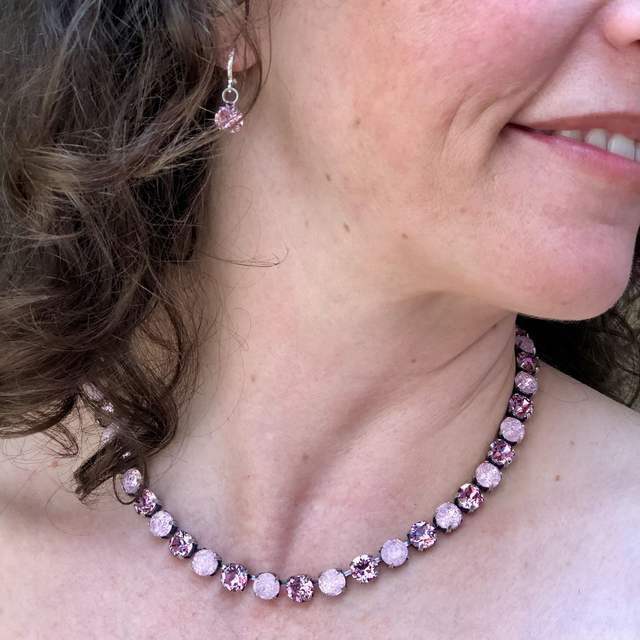 Collier DEVA KLASSIK BIG Light Rose ICE Mix, Rosa