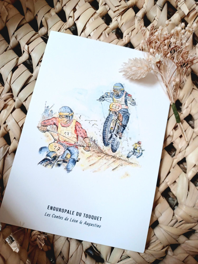 Carte illustrée - Saut des motards