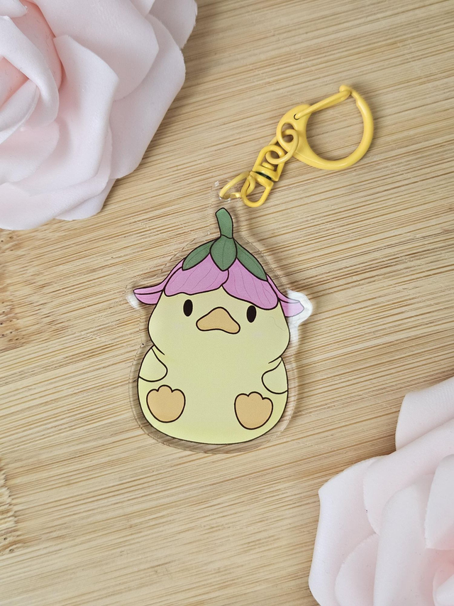 Flower Duck | Acrylic Keychain