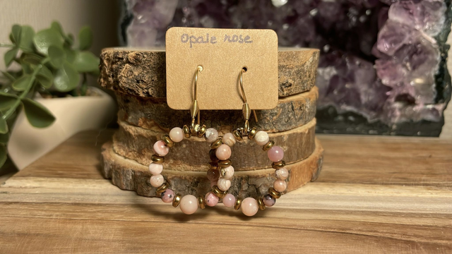 Boucles OPALE ROSE