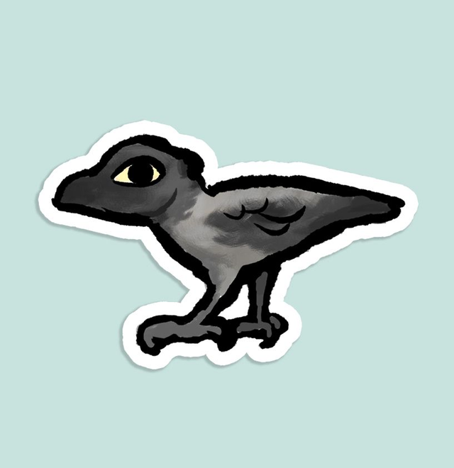 Hooded crow vinyl sticker