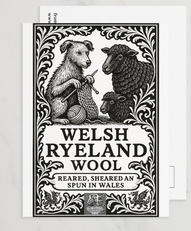 Ryeland Yarn Postcard