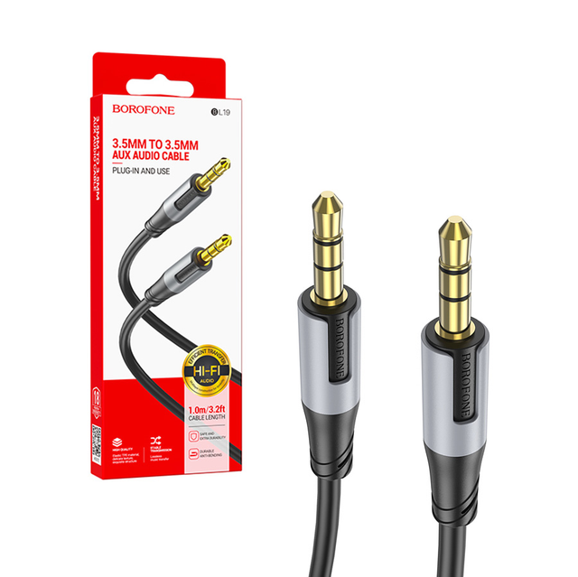 Cable Borofone BL19 Creator jack 3,5mm /jack 3,5mm 1m black  EAN: