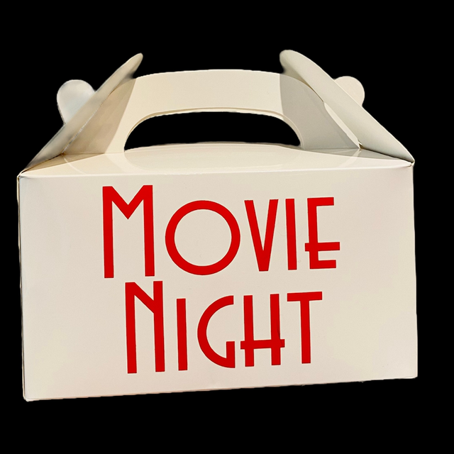 Gift Box - White Handle Box with tissue paper & ribbon