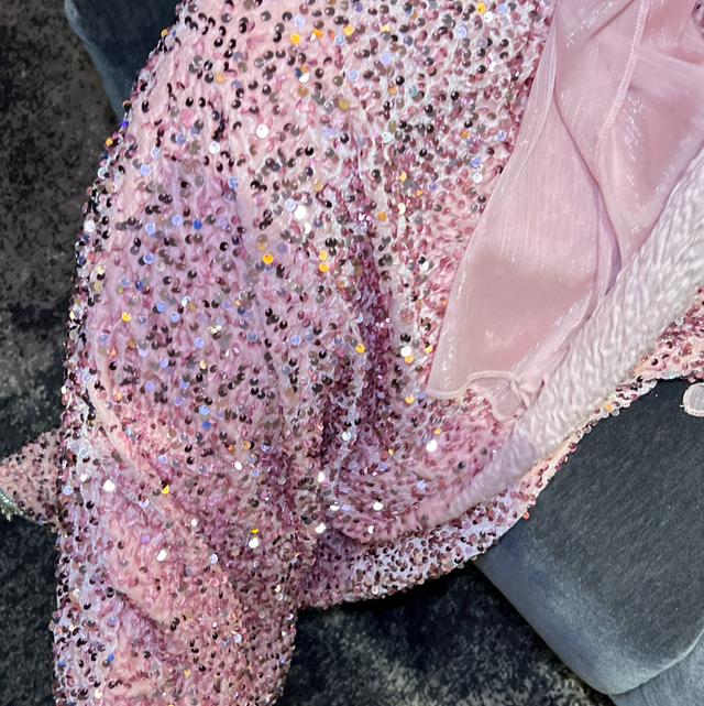 Pink Sequin Abaya
