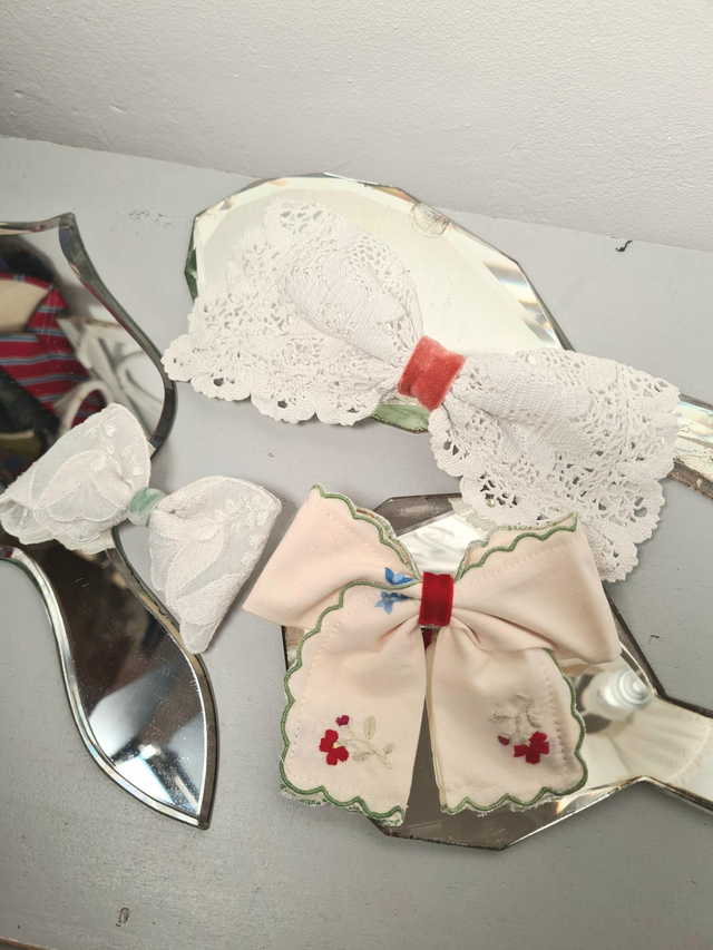 Barrette XXL collection vintage en tissus upcyclés