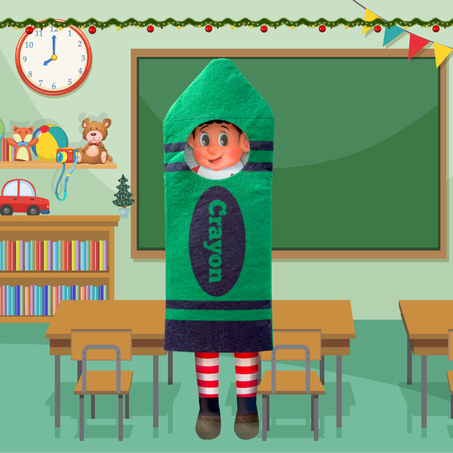 Déguisement lutin farceur " Crayon vert "    
