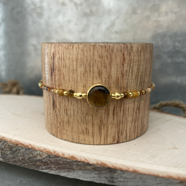 BRACELET Tons doré et marron