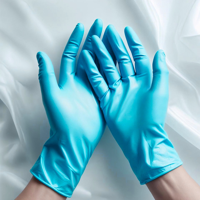 Blue Nitrile Vinyl Blend Gloves