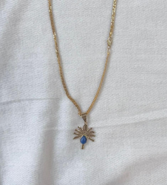 Collier ravinala bleu