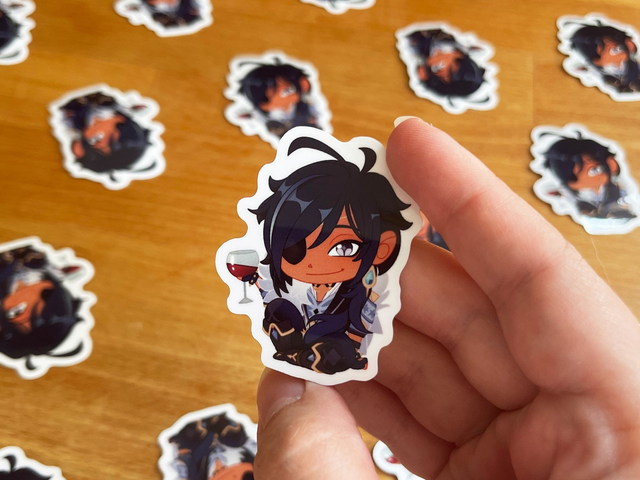 Sticker - Keaya mit Wein