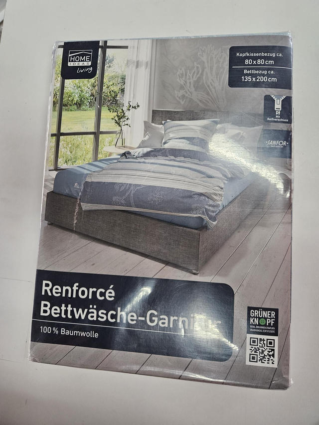 Renforce Bettwäsche-Garnitur 80×80 135×200cm