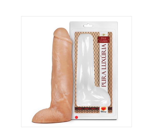 Pênis Realístico Com Escroto Maciço - 27cm X 5,5cm Referência: PA023