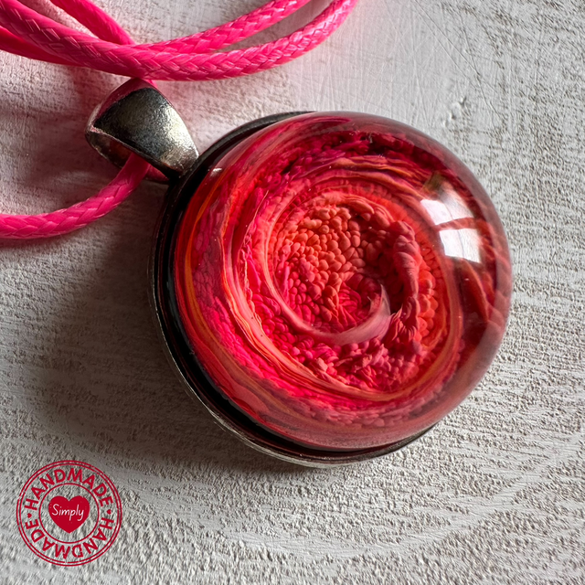 Pendant - Pink Petri Swirl