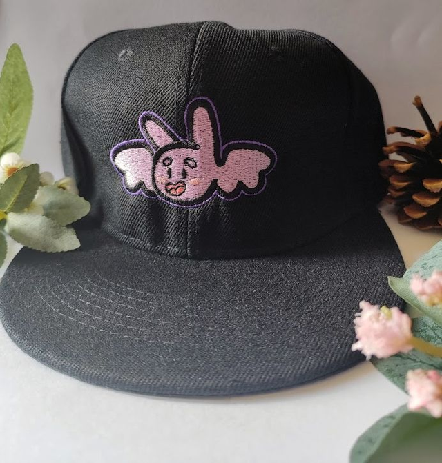 Embroidered Bat Snapback Hat