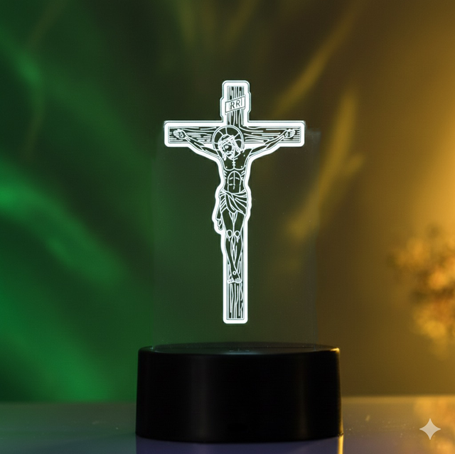 Luminária Acrilico Led - Jesus Cristo