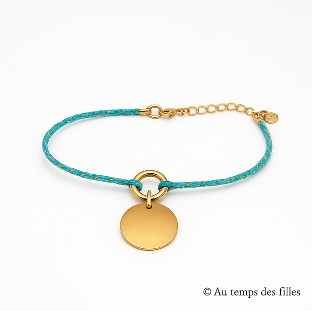 Bracelet cordon médaillon