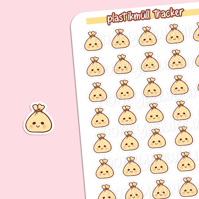 Gelbe Müllsäcke Sticker Sheet - ST2303