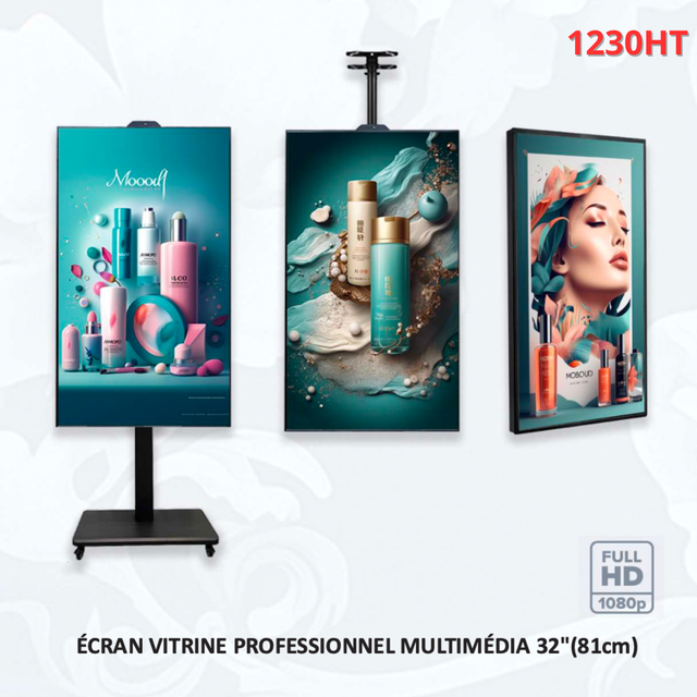 Écran vitrine haute luminosité - 32" - 2500 nits - FULL HD