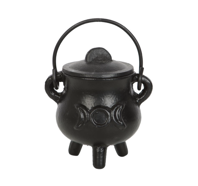 7.5cm cast iron triple moon cauldron 