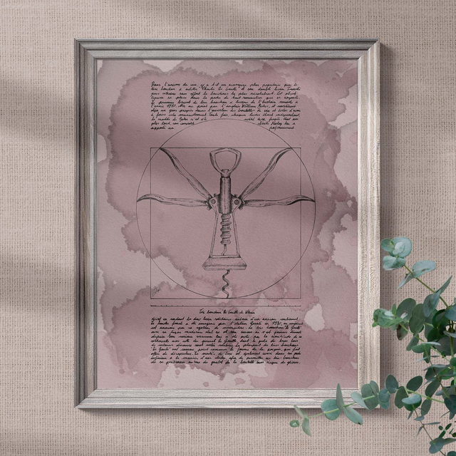 Affiche 40x50 - Vin Nature - Tire Bouchon De Gaulle de Vitruve