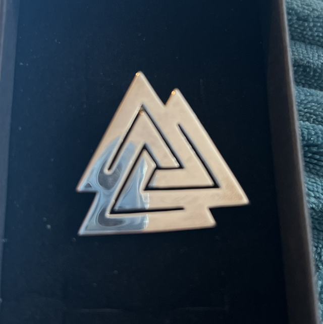 Valknut pendant sterling silver