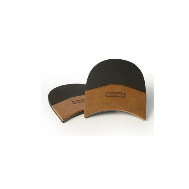 SAPHIR BEAUTE DU CUIR - BRIXWORTH HEEL - LEATHER &amp; RUBBER TOP PART THINKNESS 7mm  SIZE 92mm x 92mm