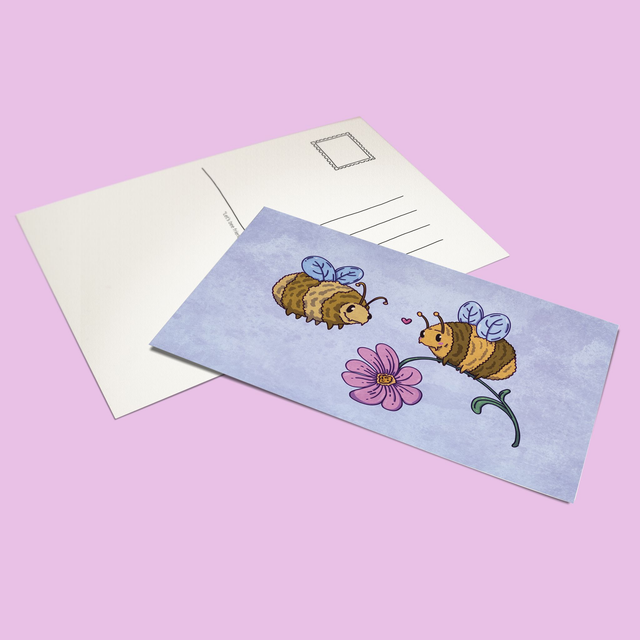 Postcard &quot;Let&#039;s BEE friends&quot;